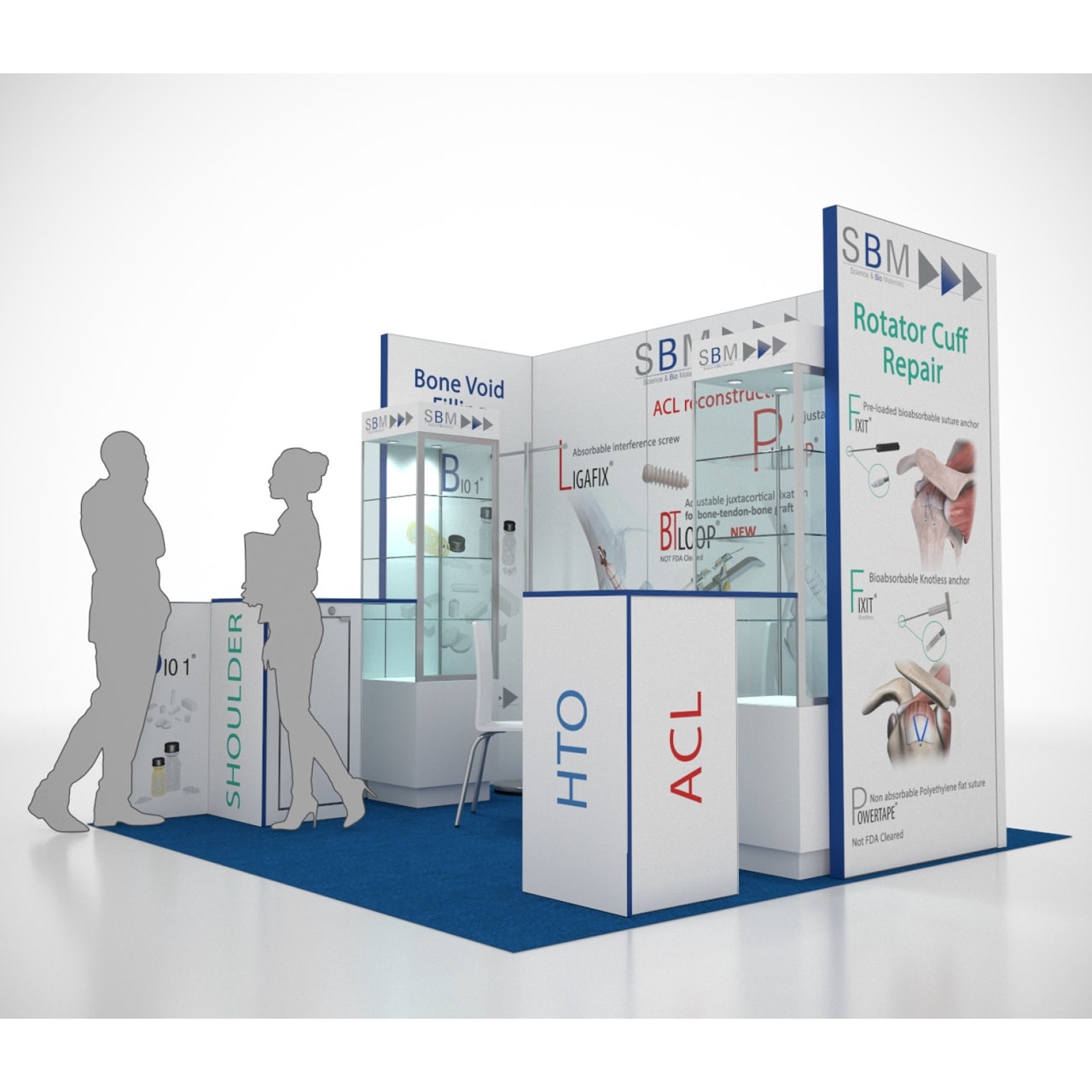 10x10 10 X 10 trade show exhibit rental Orlando - inline stand with seg graphics