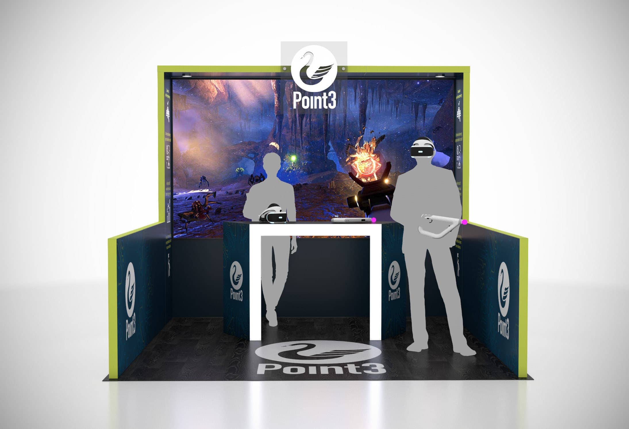10×10 trade show stand rental Orlando — custom inline stand build for OCCC