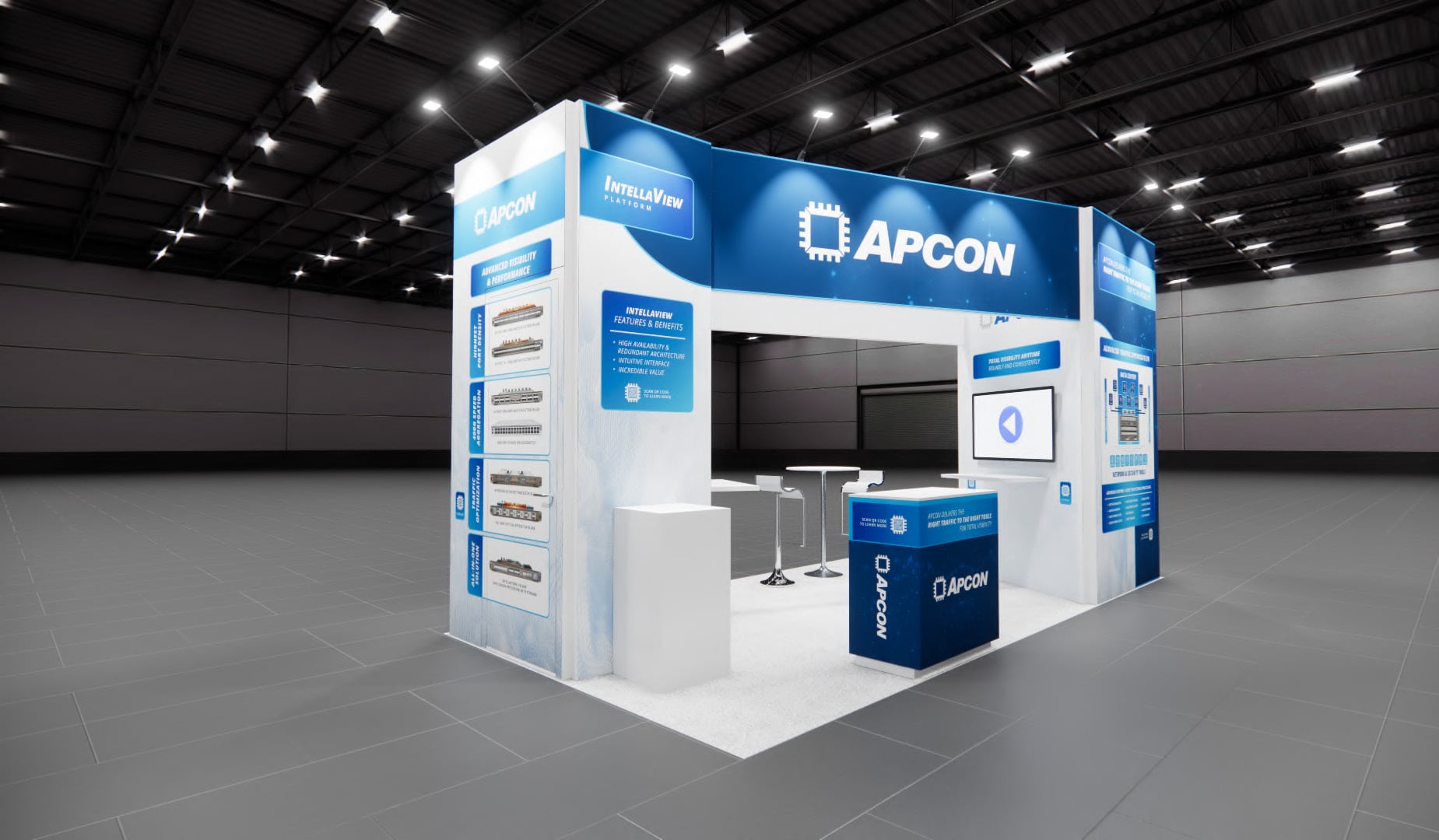 10×20 trade show stand rental Orlando — custom inline stand build for OCCC