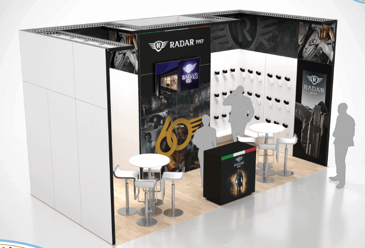 10x20 Ee 10X20 Radar 1957 trade show exhibit rental Orlando - inline stand with seg graphics