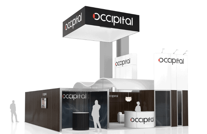 20x30 Ofc Nfoec 2017 Model A trade show exhibit rental Orlando - island stand with led video wall