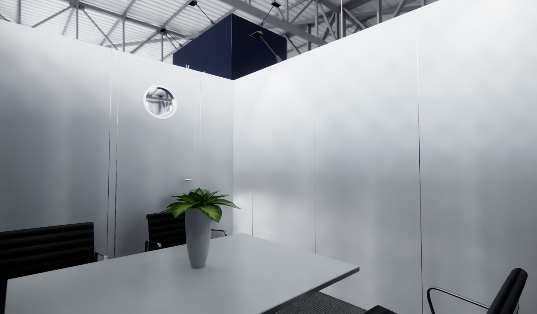 20x40 Vegas trade show exhibit rental Orlando - island stand with led video wall