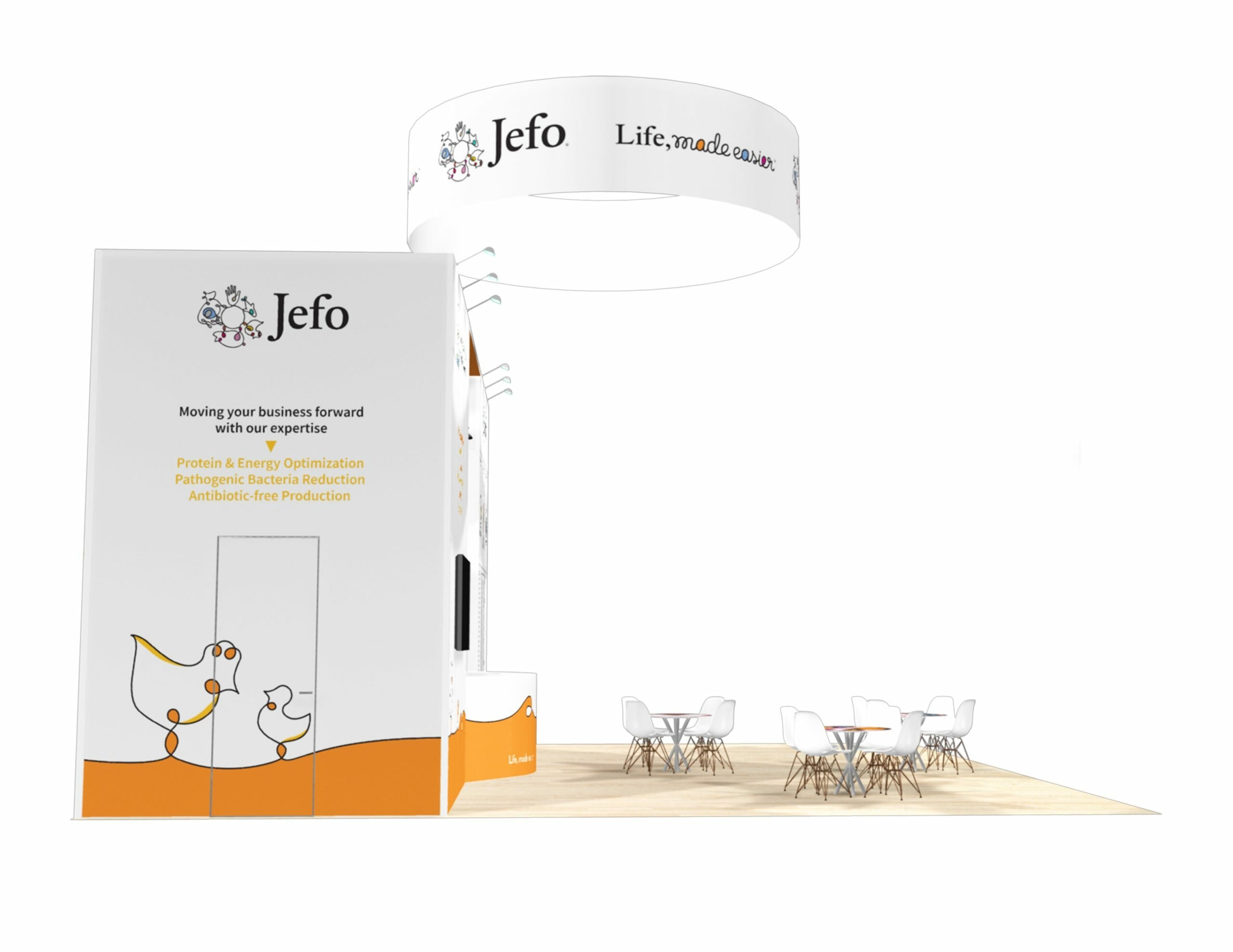 30x30 30 X 30 Lv trade show exhibit rental Orlando - island stand with led video wall