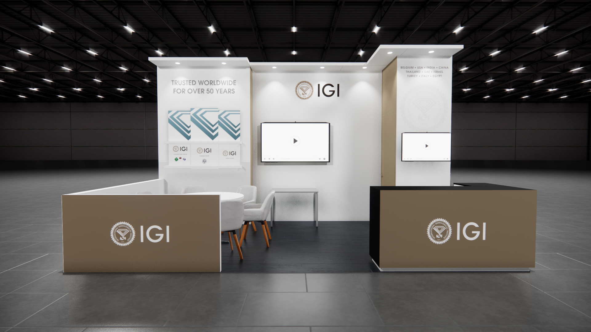 10x20 IGI trade show exhibit rental Orlando - inline stand with seg graphics