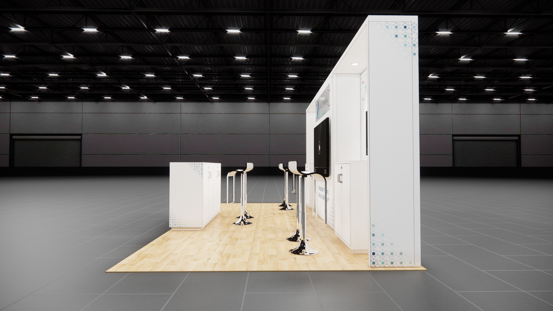 10x20 Spectrum Antimicrobials trade show exhibit rental Orlando - inline stand with seg graphics