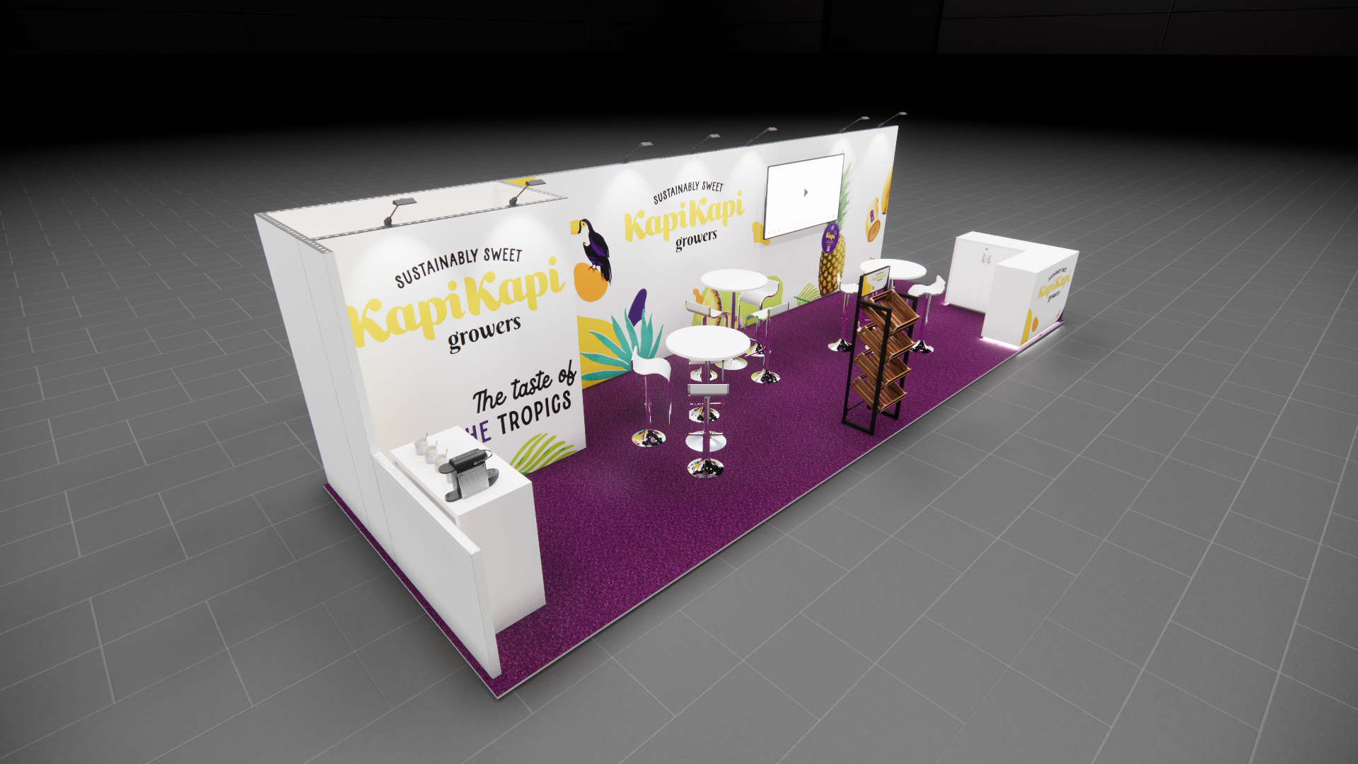 10x30 Kapi trade show exhibit rental Orlando - inline stand with seg graphics
